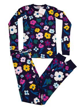 Hanna Andersson Organic Cotton Pajamas Girls 12 Floral Set NWT